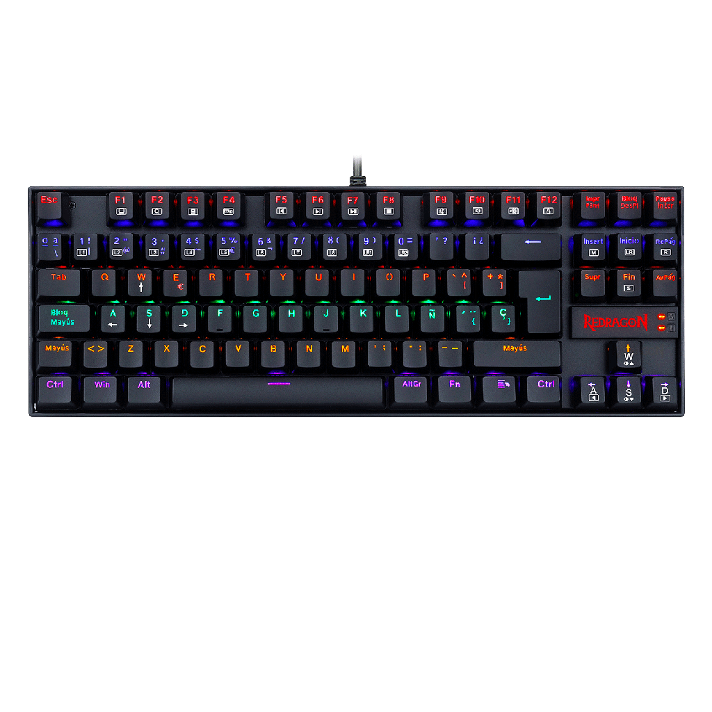 [SPE-20186] TECLADO REDRAGON K552 KUMARA KR RAINBOW RGB NEGRO SP-RED