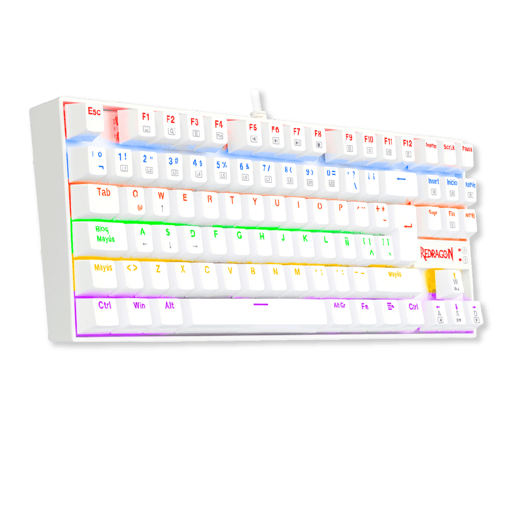 [SPE-20222] TECLADO REDRAGON K552W KUMARA KR RAINBOW RGB BLANCO SRED