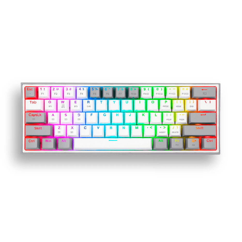 [SPE-20143] TECLADO REDRAGON K616 FIZZ PRO RGB BLANCO GRIS