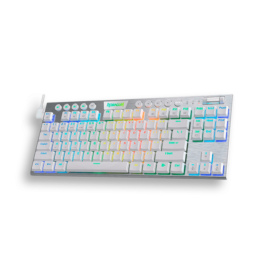 TECLADO REDRAGON K622 HORUS TKL RGB SP-RED BLANCO