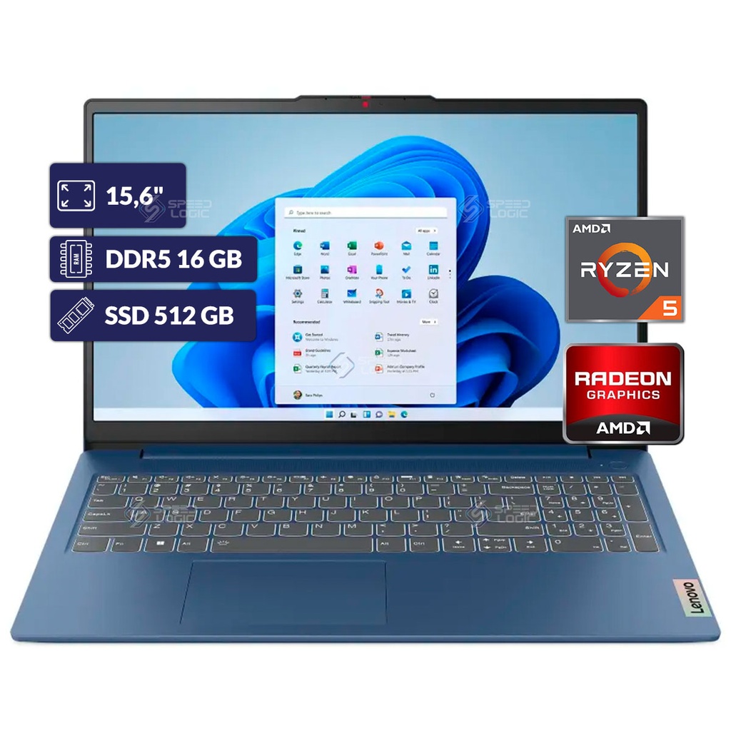 [SPE-52395] LENOVO IDEAPAD SLIM 3 15AMN8/RYZ 5 7520U+16GB D5+NVMe 512GB+AMD GRAPHICS+15,6" AZUL