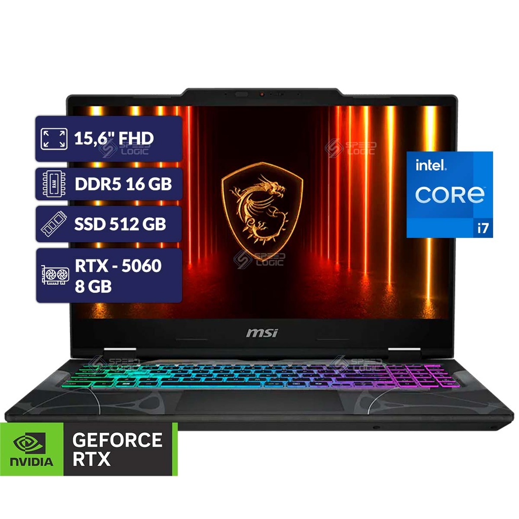 MSI CYBORG 15 B13WFKG-1067XCO/CORE i7 13620H+16GB D5+NVMe 512GB+8GB RTX-5060+15,6" FHD+MORRAL 2 AÃOS GTIA