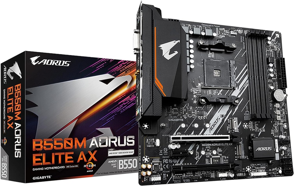 [K94202] BOARD GIGABYTE B550M AORUS ELITE AX WIFI DDR4 SOCKET AM4 PCIe 4.0