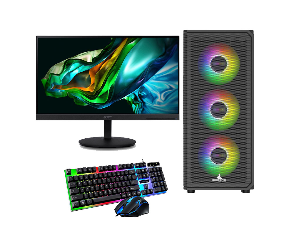 [ENS021] PC GAMER ICEBERG R7 5700G 16RAM SSD 240GB MONITOR 21.5"