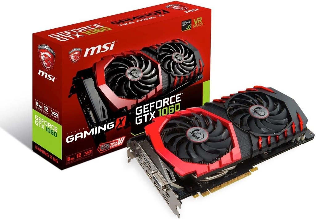 TARJETA VIDEO MSI GTX 1060 GDDR5 6GB MODELO: G1060GX6SC