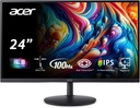 Acer SH242Y Ebmihx 23.8" FHD 1920x1080 Monitor de computadora IPS ultrafino AMD FreeSync 100Hz Altura de marco cero