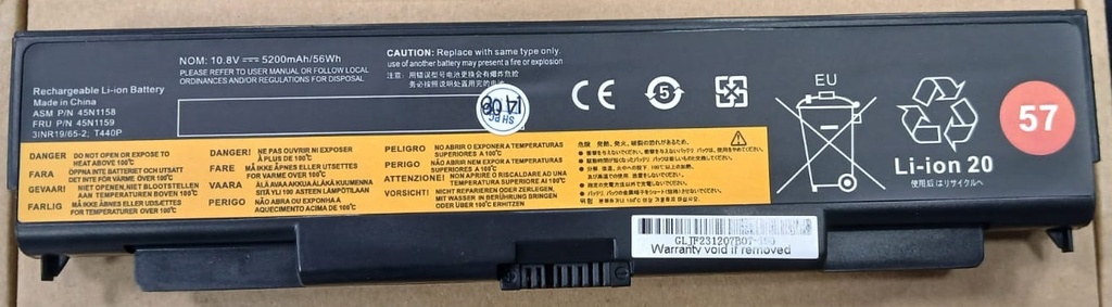BATERIA LENOVO THINKPAD L440, L540, T440P, T540P 10.8v