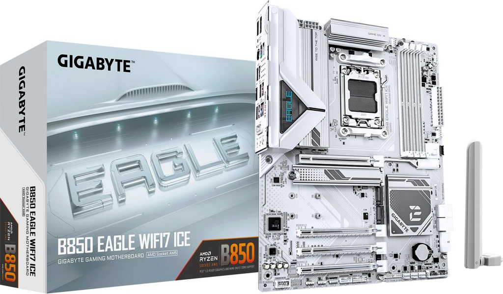 BOARD GIGABYTE B850 EAGLE WIFI7 ICE BLANCA AM5 AMD