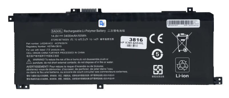 Batería para Portátil HP X360 15-DR 15 DS SA04XL