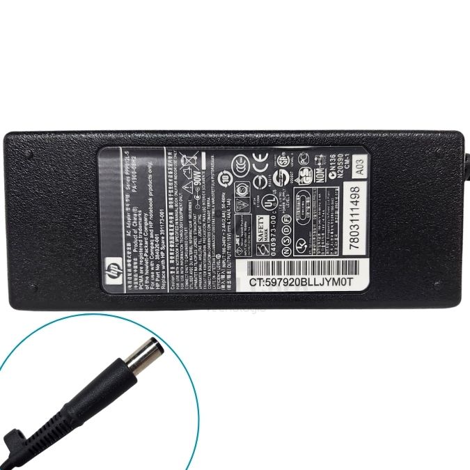 [A09516] CARGADOR PORTATIL HP 19V 4.74 AMP AGUJA 7.4*5.0MM ORIGINAL