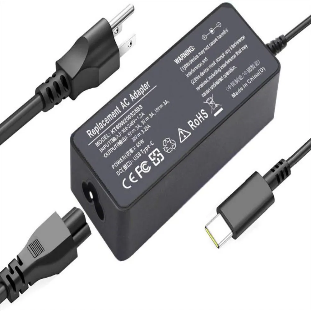 [A09000] CARGADOR TIPO C 65W 20V 3.25AMP 15V 3AMP 12V 3AMP 9V 3AMP 5V 3AMP HOMOLADO
