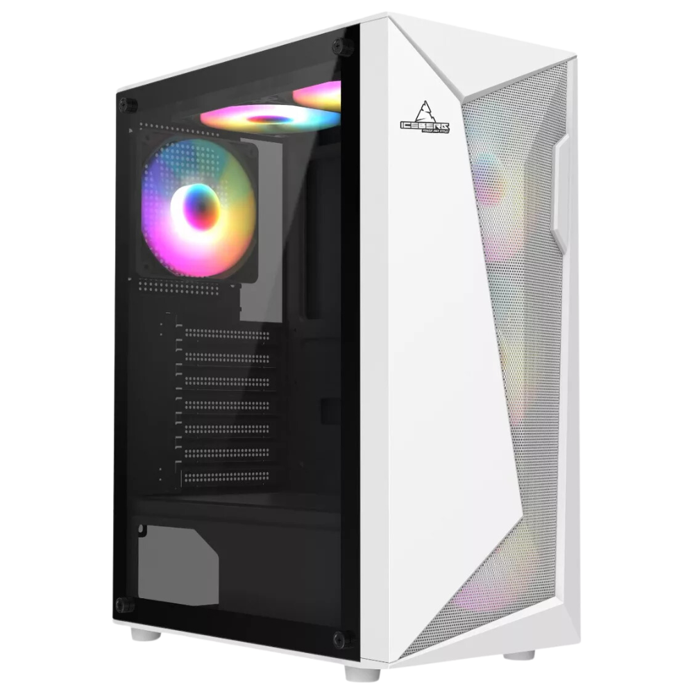 CHASIS ICEBERG FLOW-D BLANCO 4 COOLERS RGB / ATX