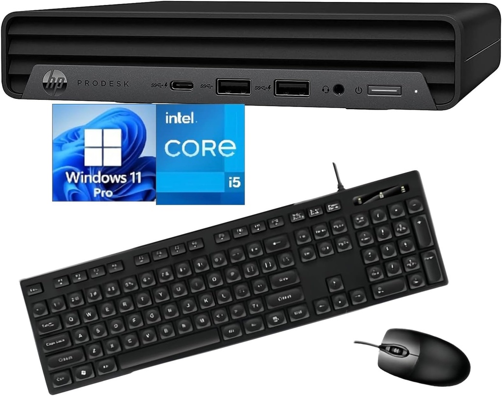 CPU HP PRODESK 600 G6 MINI INTEL CORE I5 10500T / RAM 16GB / SSD NVME 512GB / LICENCIA WIN 11 PRO / TECLADO Y MOUSE