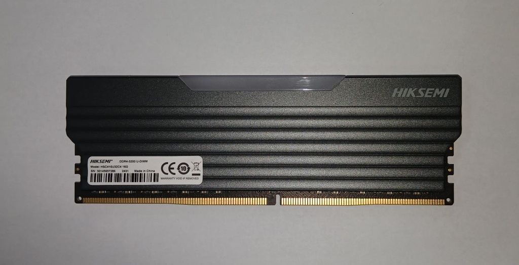 MEMORIA RAM PC 16GB DDR4 3200 U-DIMM HIKVISION BLINDADA RGB