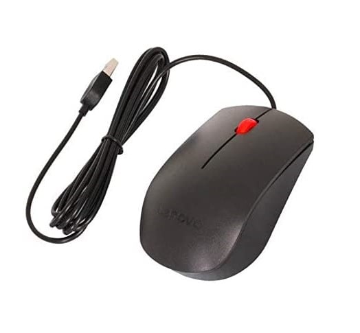 MOUSE LENOVO ORIGINAL NEGRO CON ROJO