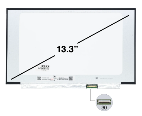 [A01074] PANTALLA PORTATIL LED ULTRA SLIM 13.3 PUL 30 PINES NANO EDGE FULL HD SIN SOPORTES