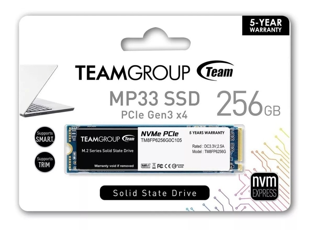 SSD M.2 NVME TEAM GROUP 256GB