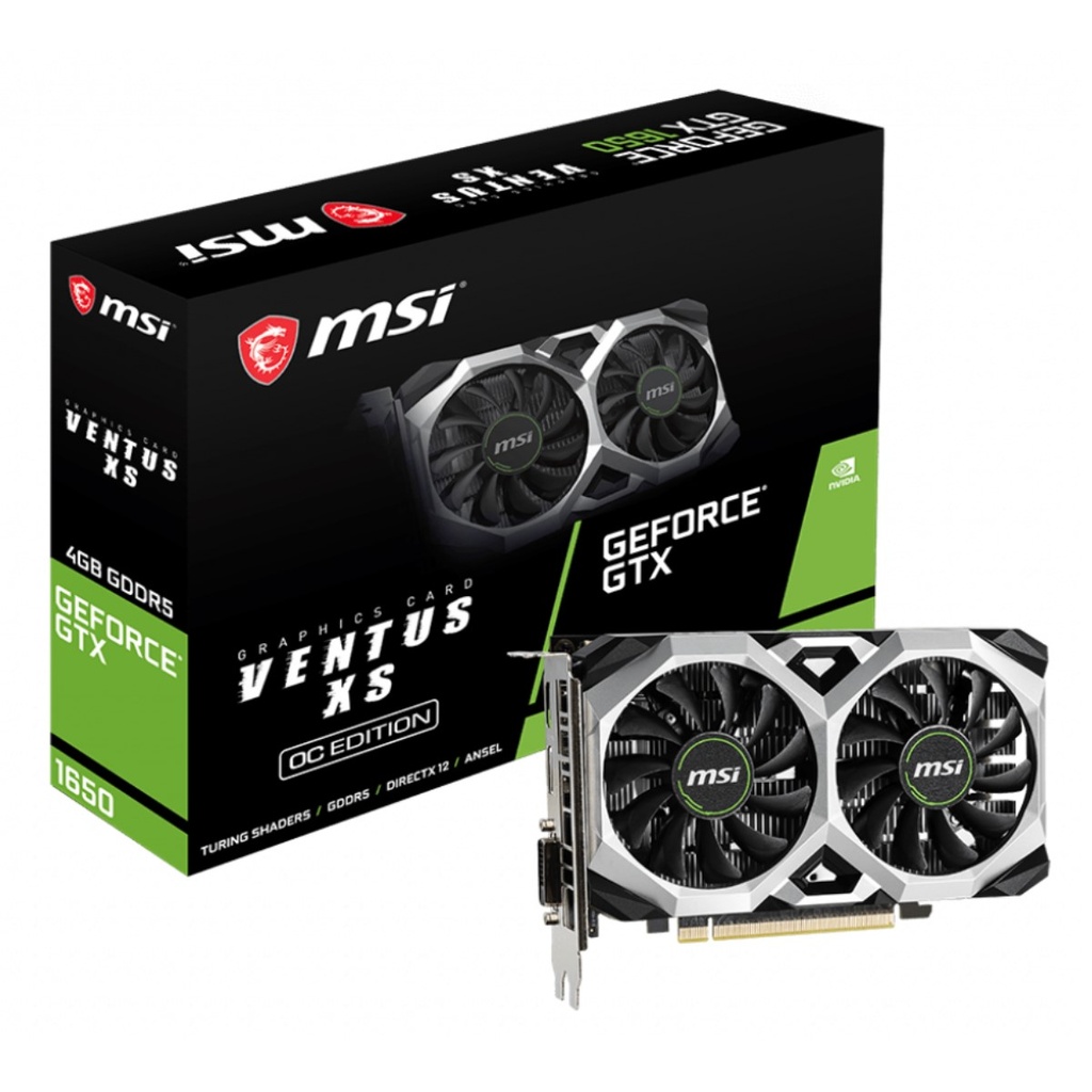 TARJETA DE VIDEO MSI GTX 1650 Ventus XS 4G OCV1 DDR5 (RENOVADO)