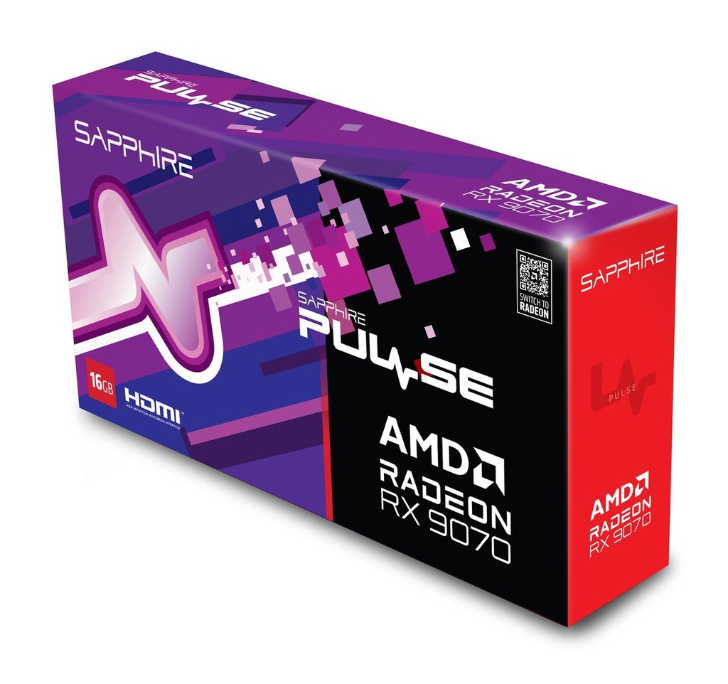 TARJETA DE VIDEO Sapphire PULSE AMD Radeon RX 9070 16GB GDDR6