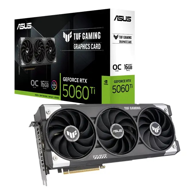 TARJETA VIDEO ASUS TUF Gaming GeForce RTX™ 5060 Ti 16GB GDDR7 OC Edition