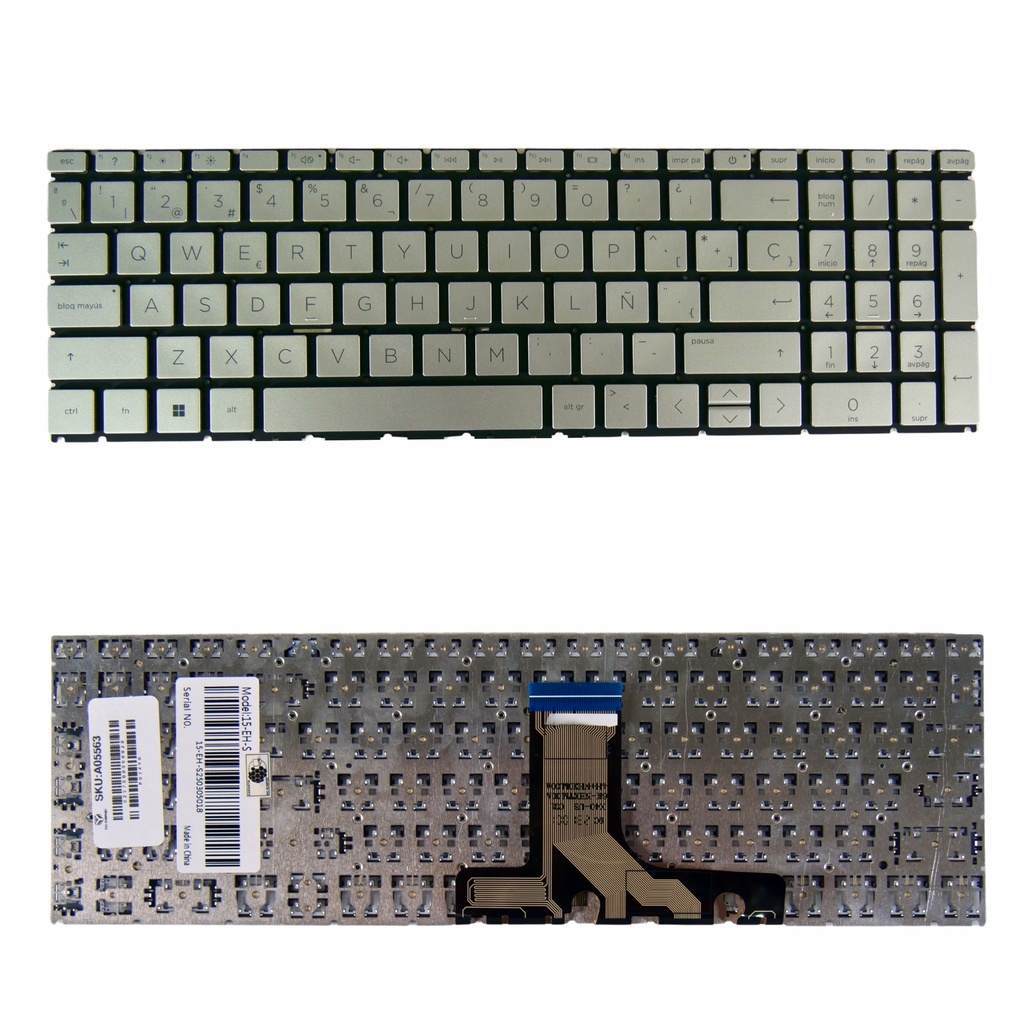 [A05563] TECLADO HP 15-EH 15-EG 15-ER 15-FD SIN MALLA PLATEADO