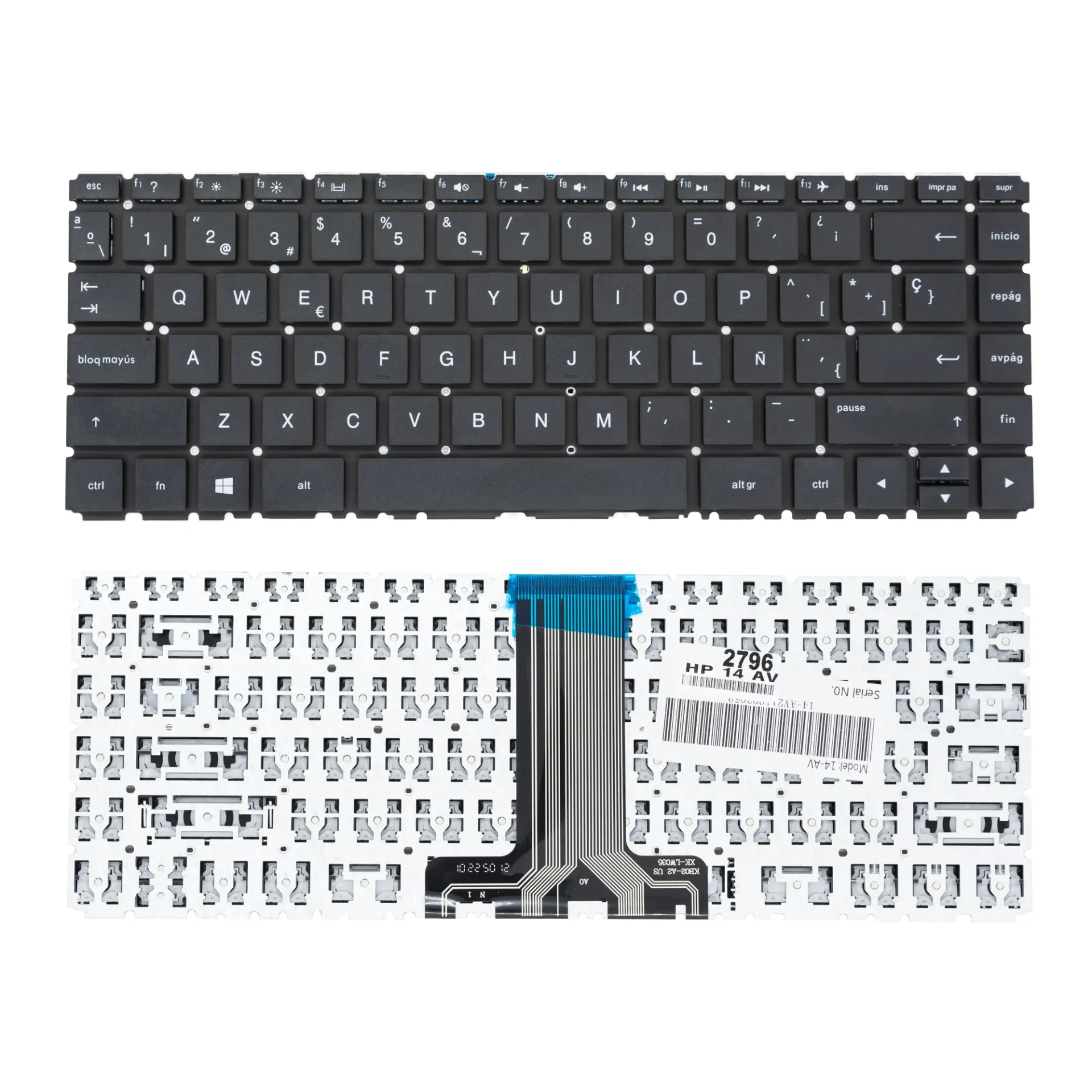 Teclado Portatil Hp 14-AV 14-ba 14t-ba 14m-ba 14-AL ENTER HORIZONTAL
