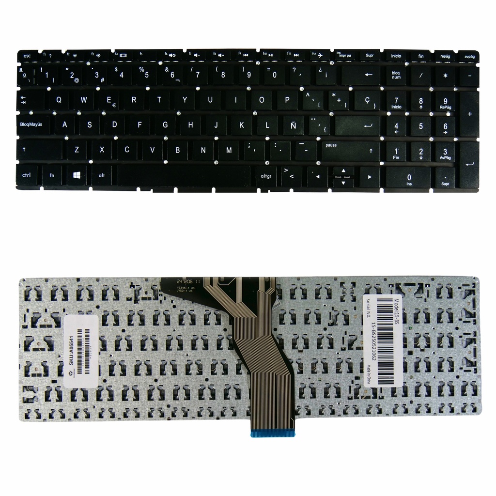 Teclado Portátil HP 15-BS 15-CW 15-BK 15-DK 15-DA 15-BW 15-DY 15-CD 15-DB 15-BR 15-CB 15-BP 17-BS 17-AK 17-CA 15-CX NEGRO