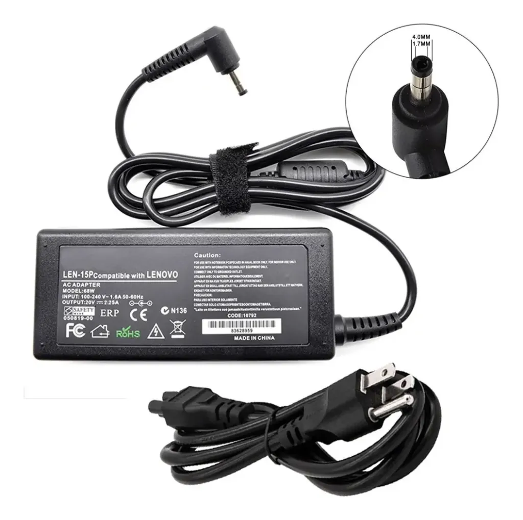 [A09602] CARGADOR PORTATIL LENOVO IDEAPAD 20V 2.25 AMP 4.0X1.7 HOMOLOGADO