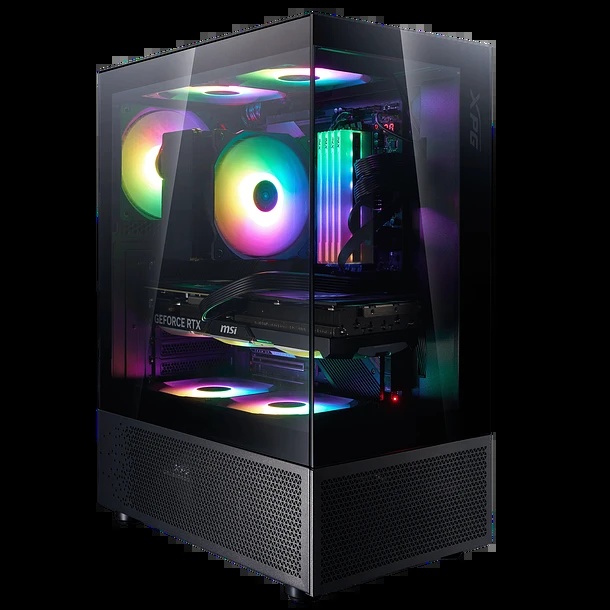 CHASIS XPG INVADER X MINI + 5 Fans ARGB Black