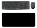 Combo Teclado y Mouse Logitech MK235 + Pad Mouse 80x30cm Negro