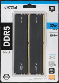 [ACP56] KIT RAM PC (2X16) 32GB DDR5 5600MHZ CRUCIAL PRO