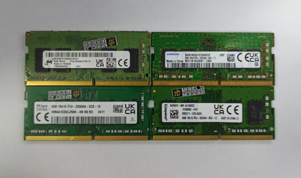 [B00317] RAM PORTATIL DDR4 8GB 3200MHZ (OPEN BOX) KINGSTON, SAMSUNG, MICRON, SK HYNIX