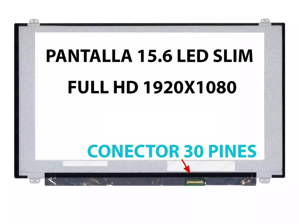 [A01073] PANTALLA PORTATIL LED ULTRA SLIM 15.6 PUL 30 PINES (0.75") (19mm) FULL HD CON SOPORTES