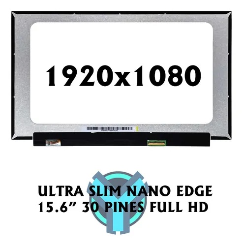 [B00326] PANTALLA PORTATIL LED ULTRA SLIM 15.6 PUL 30 PINES NANO EDGE FULL HD SIN SOPORTES