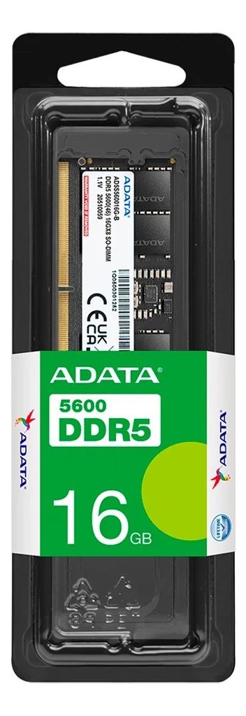 [ADATA16] RAM PORTATIL ADATA 16GB DDR5 5600 Mhz