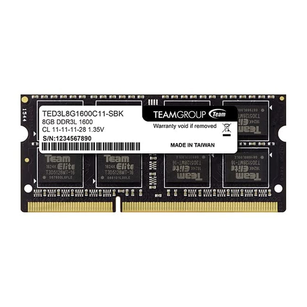 RAM PORTATIL DDR3 8GB PC3L 1.35V 1600MHz-12800 TEAM GROUP