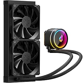 [UPH1] Refrigeración liquida upHere, radiador compatible con LGA 1851/1700/2011/2066 y AMD AM5/AM4, 2 x 120 PWM RGB ventilador CPU