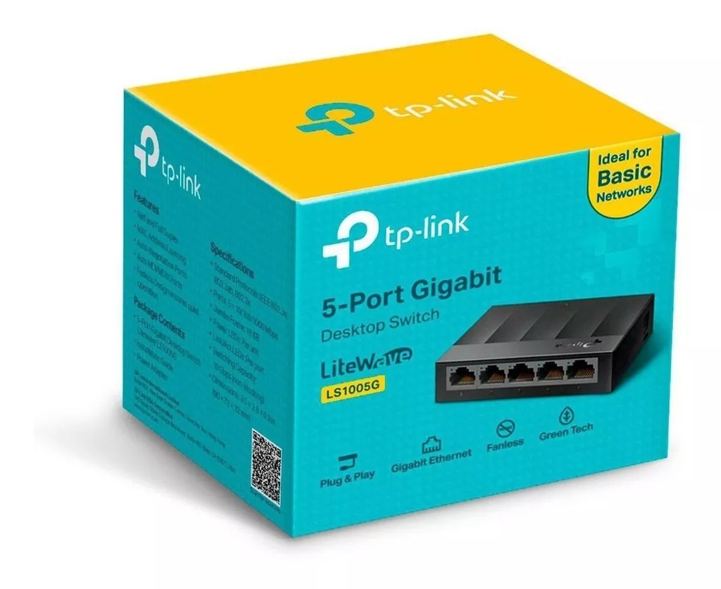 [LS1005G] Switch de Escritorio de 5 Puertos 10/100/1000Mbps Ref. LS1005G TP-LINK