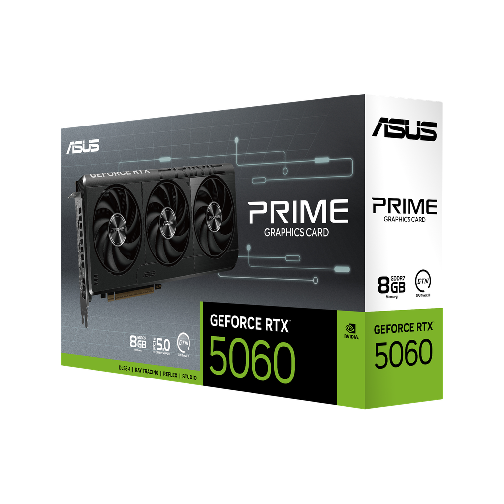 [GF5060] TARJETA DE VIDEO ASUS PRIME RTX 5060 8GB TRIPLE FAN GDDR7 PCI 5.0