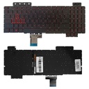 TECLADO ASUS TUF  Fx505 Fx504 Fx705 Fx80 Iluminado  SHIFT VERSION US LETRAS ROJAS RETROILUMINADO POWER KEY NUMERICO .