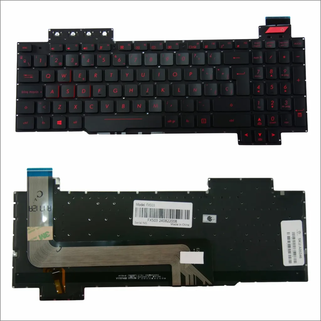 [A05346] TECLADO ASUS TUF FX503V / FX503VD / FX503VD-WH51 / FX503VM / FX503VM-EH73 / FX63V / FX63VM / FX63VD TECLAS ROJAS
