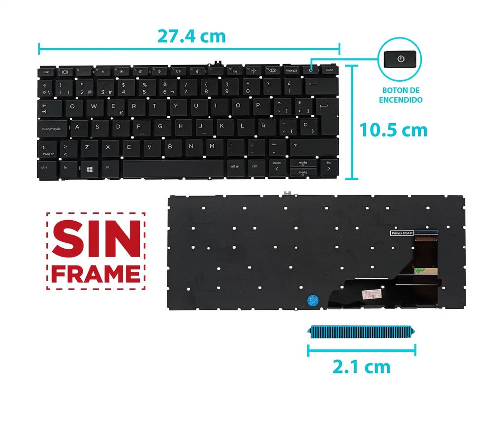 [A05577] TECLADO HP 830 G7 830 G8 735 G7 735 G8 830 G7/830 G8/735 G7/735 G8