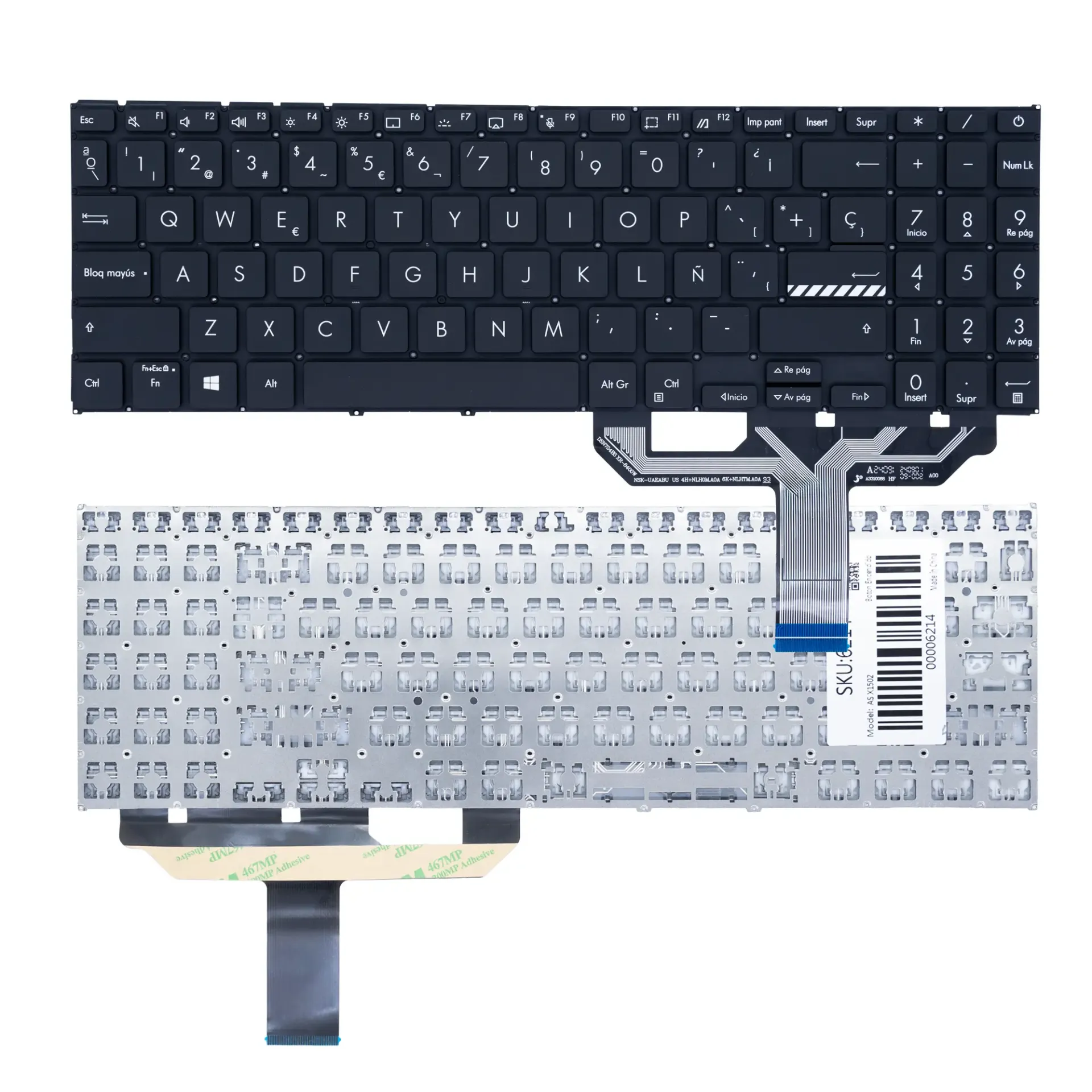 TECLADO ASUS VIVOBOOK X1504 X1504ZA X1504VA X1504Z X1504V F1504 F1504VA X1502 M1502 X1503 M1503MQ