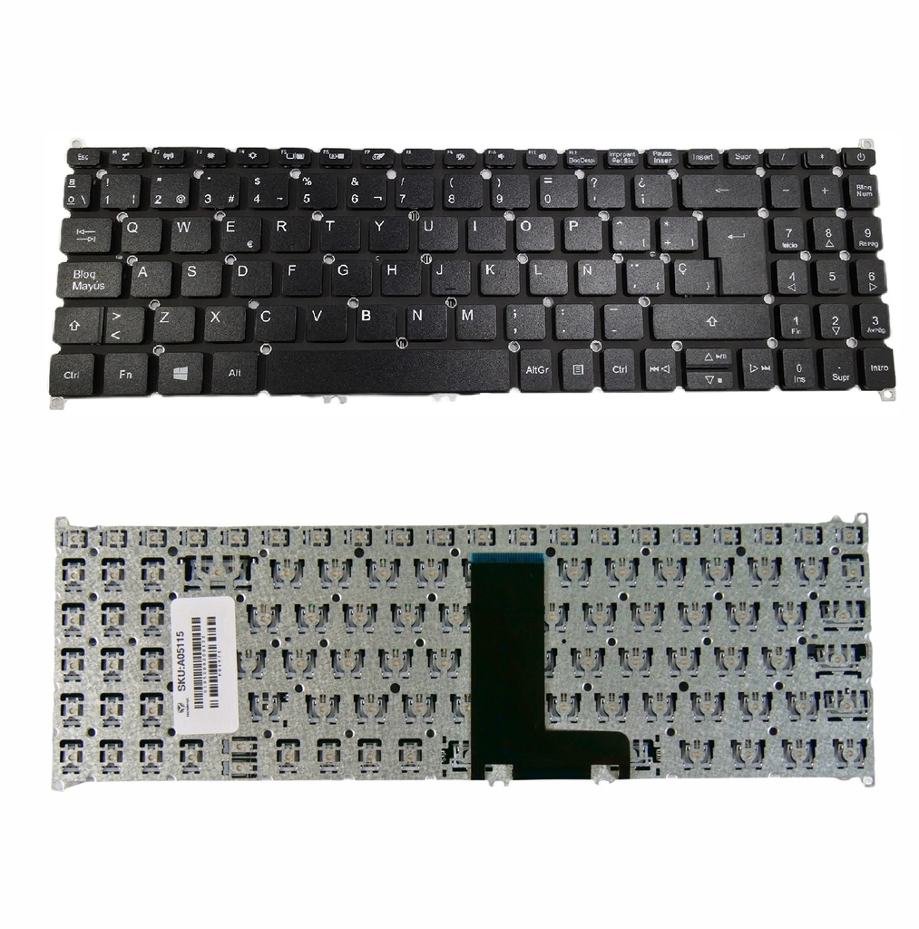 [A05115] Teclado Portatil Acer Aspire 3 A315-54 A315-56-34SM A315-42 A315-42G A315-43 A315-42 A315-55 SF315 A315-23G A515-52/N515-52 CON POWER