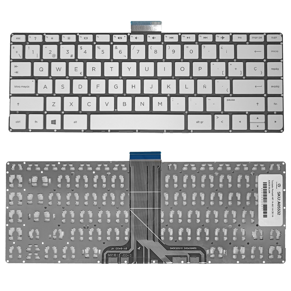 Teclado Portatil HP 14-AX 14-CB 14-AX030 BLANCO
