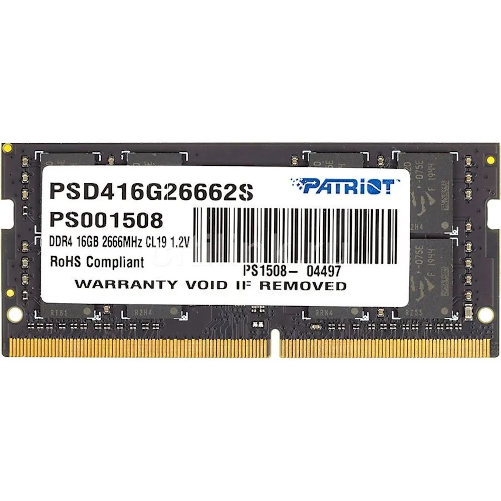 [PATRI54] RAM PORTATIL DDR4 16GB 2666 MT/s PATRIOT MODELO: PSD416G26662S