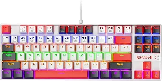 Redragon Teclado mecánico para juegos K552, compacto de 87 teclas