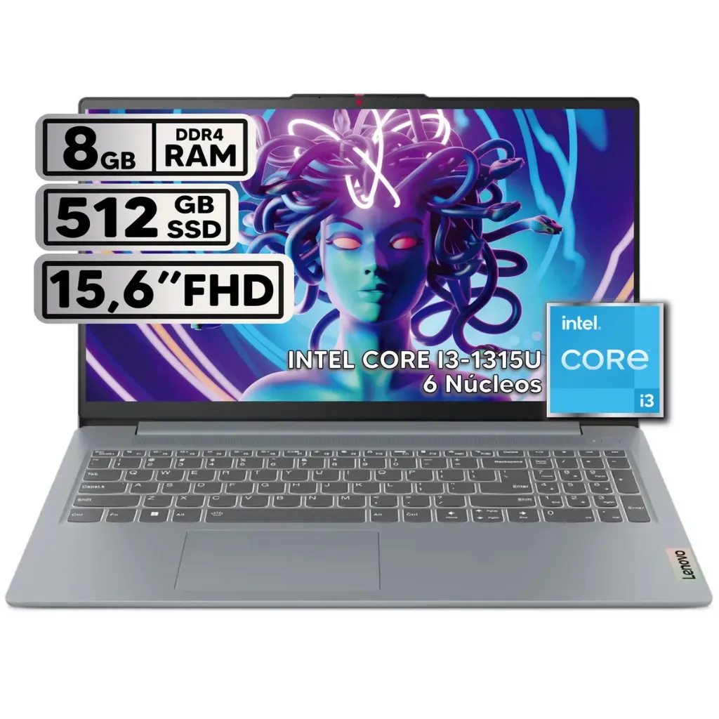 PORTATIL LENOVO IDEAPAD SLIM 3 15IRU8 INTEL I3 1315URAM 8GB M.2 NVME 512 LED 15.6 PUL