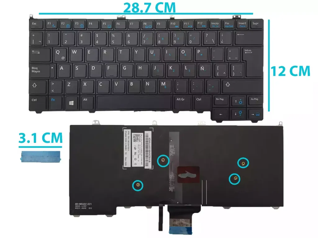 TECLADO DELL LATITUDE E7440 E7240 E7420
