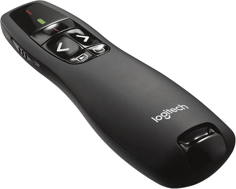 APUNTADOR R400 Logitech Wireless Receptor USB Compatible Win-Mac Laser Rojo Alcance 15Metros